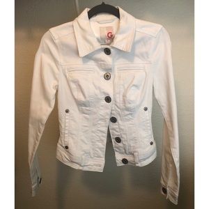 G by Guess White Denim Jacket